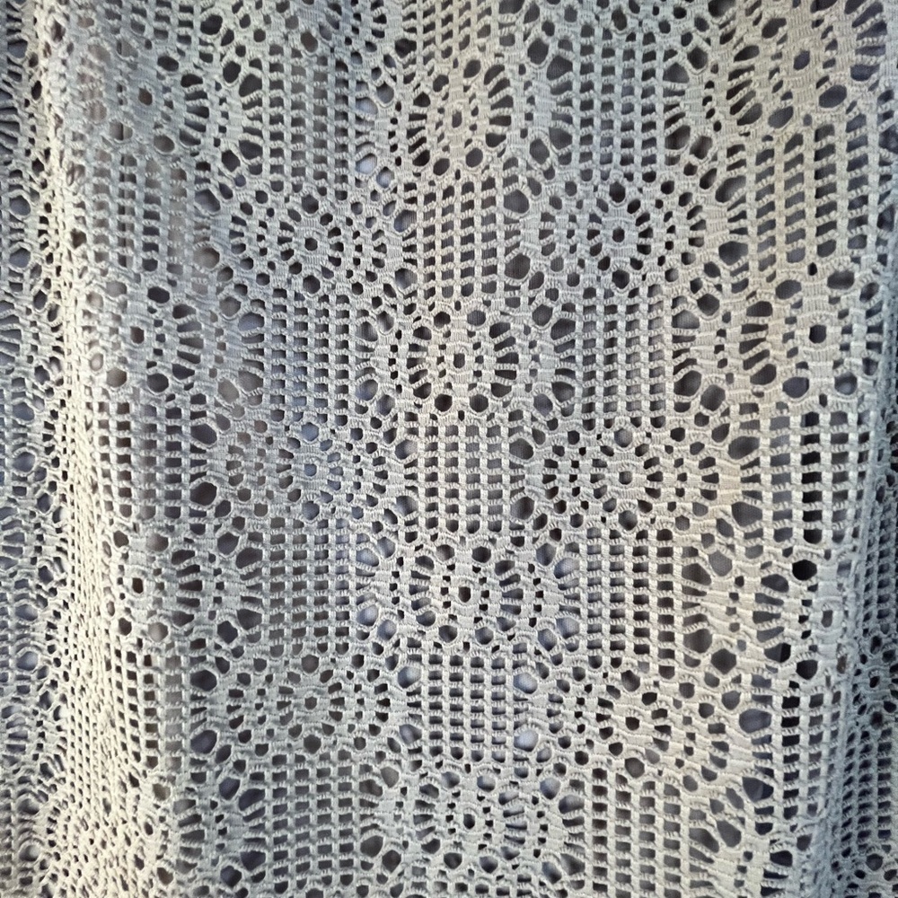 Rabbit Rabbit Rabbit Designs lined crochet look dress in sand - Picture 3 of 11
